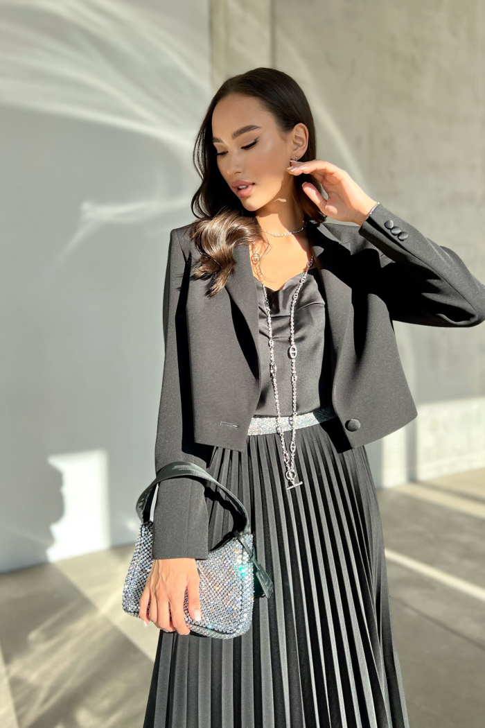 SEVEN LAB - Юбка плиссе 100 см в черном цвете