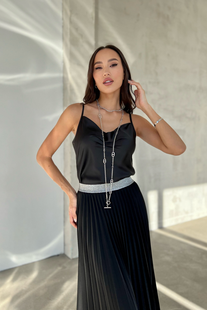 SEVEN LAB - Юбка плиссе 100 см в черном цвете