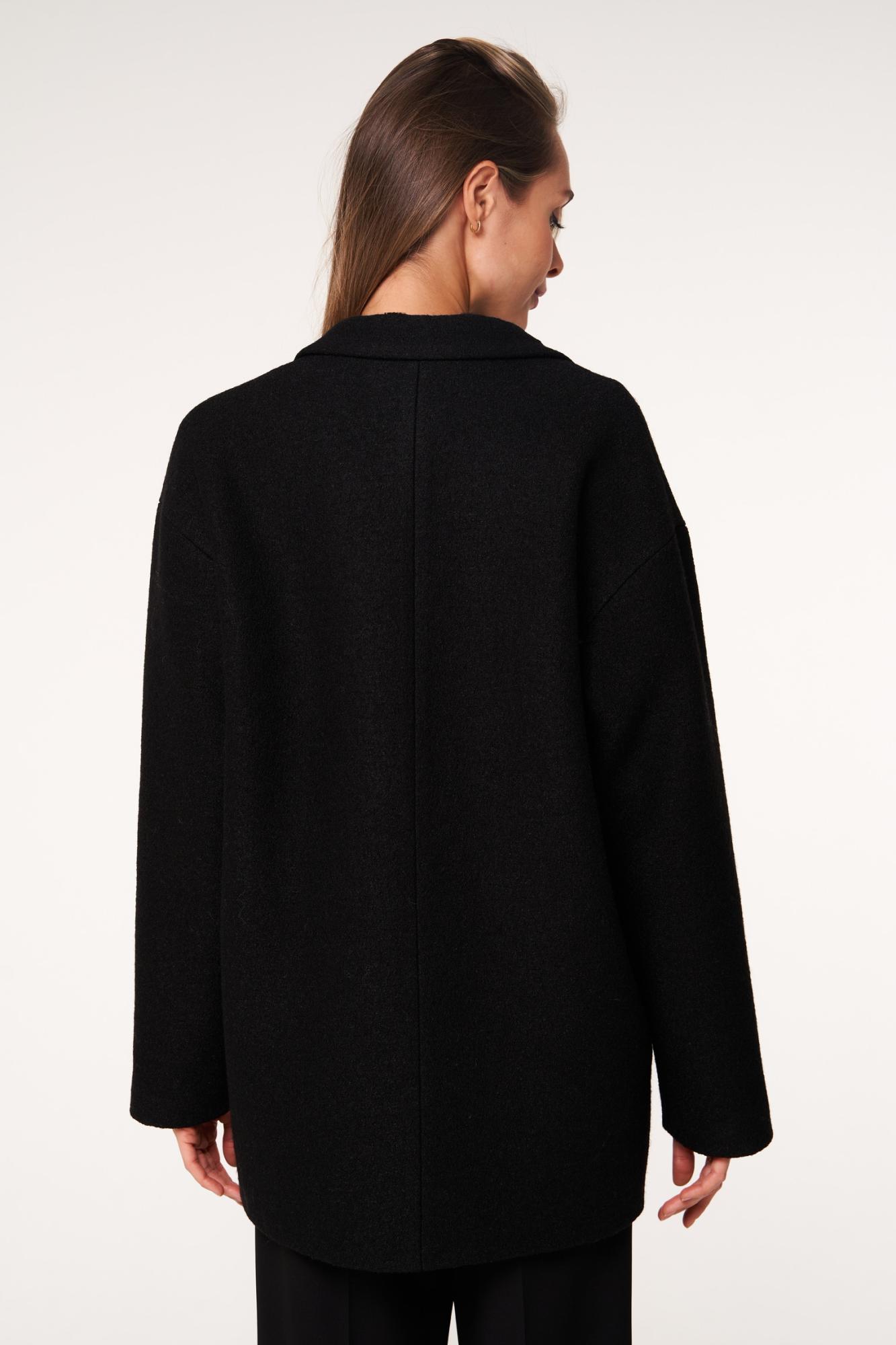 SEVEN LAB - Жакет oversize из вареной шерсти в черном цвете