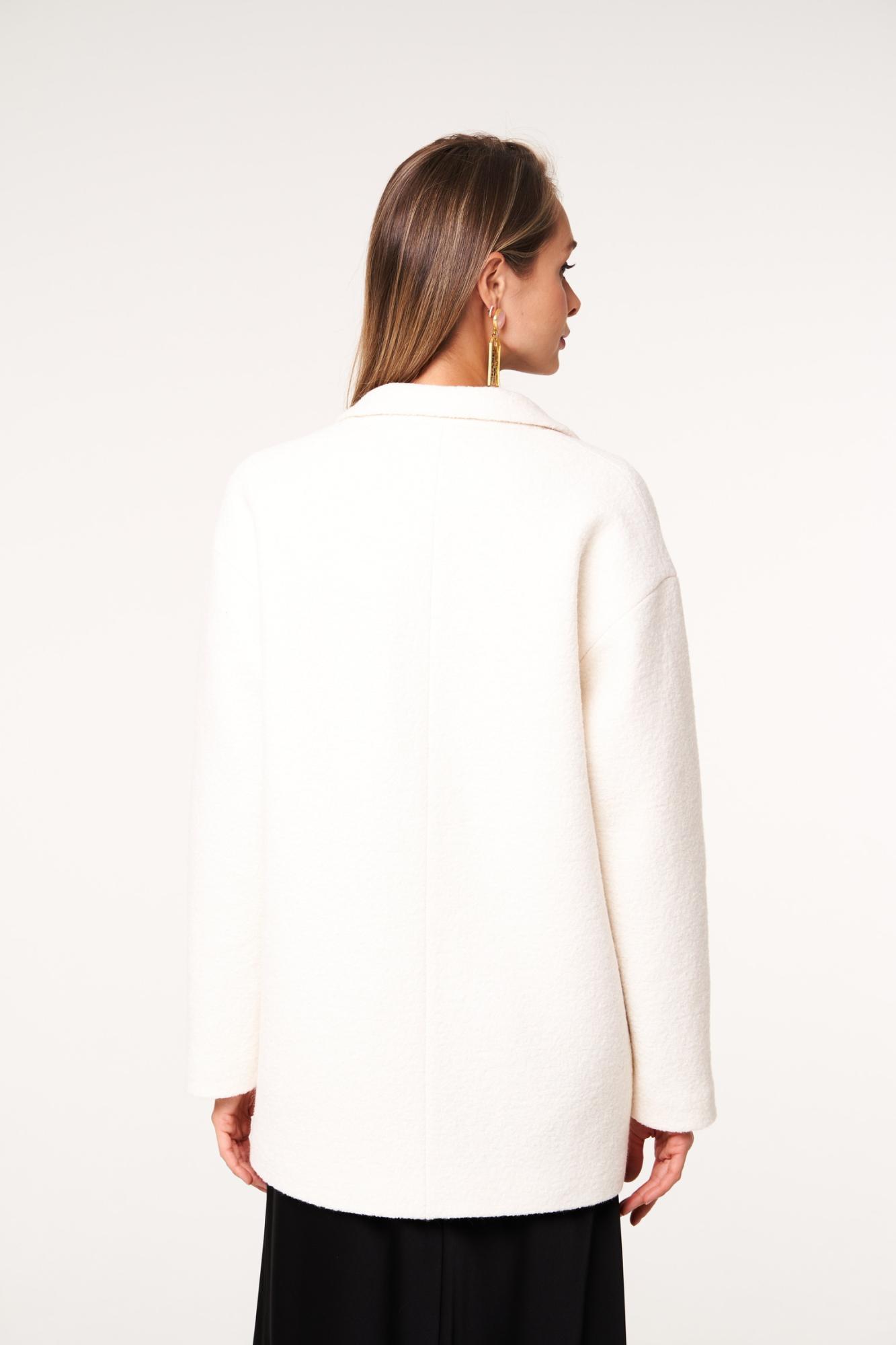SEVEN LAB - Жакет oversize из вареной шерсти в молочном цвете