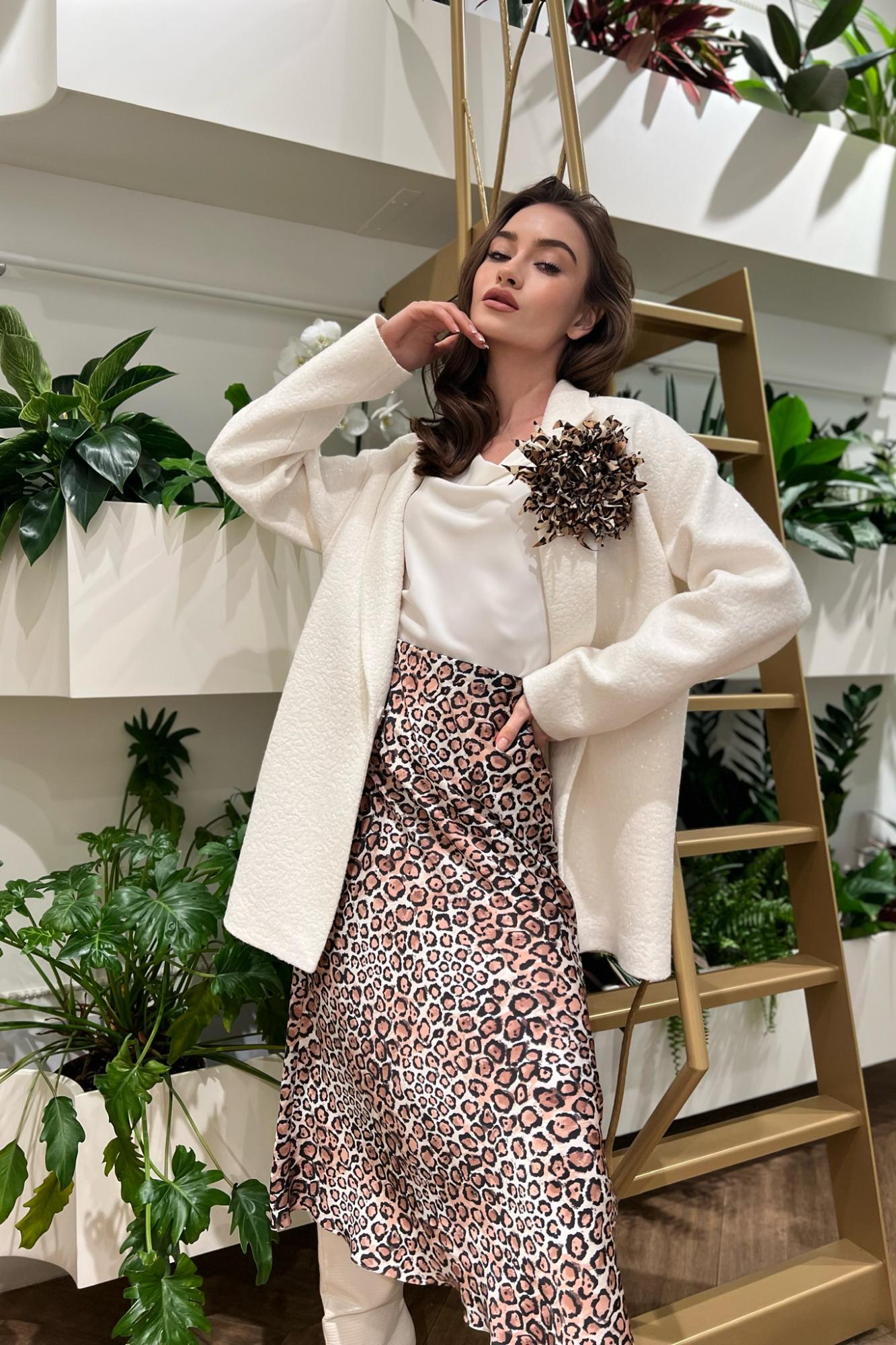 SEVEN LAB - Жакет с пайетками oversize из вареной шерсти в молочном цвете