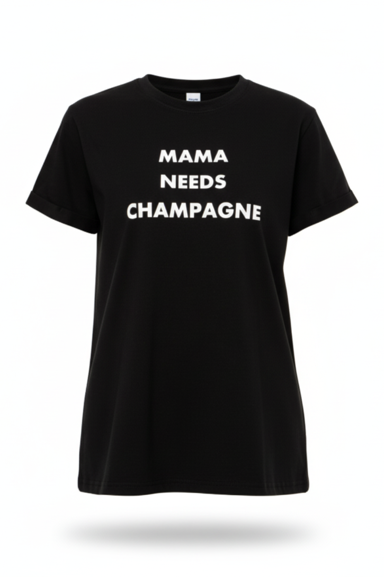 Seven Lab - Футболка в черном цвете с надписью «Mama needs champagne»
