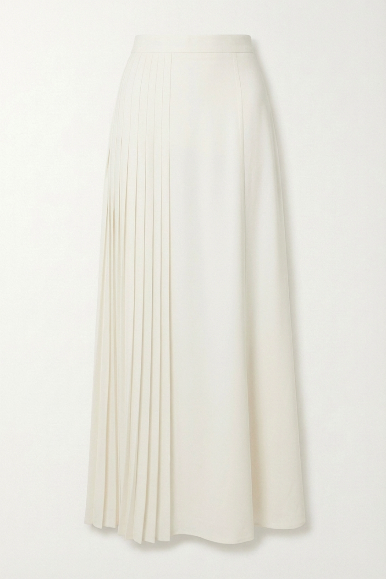 Seven Lab - Юбка полуплиссе с шифоновой вставкой в белом цвете 100см, женская