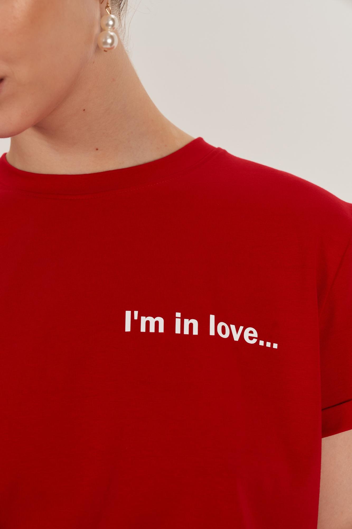 SEVEN LAB - Футболка в красном цвете с надписью «I'm in love...»