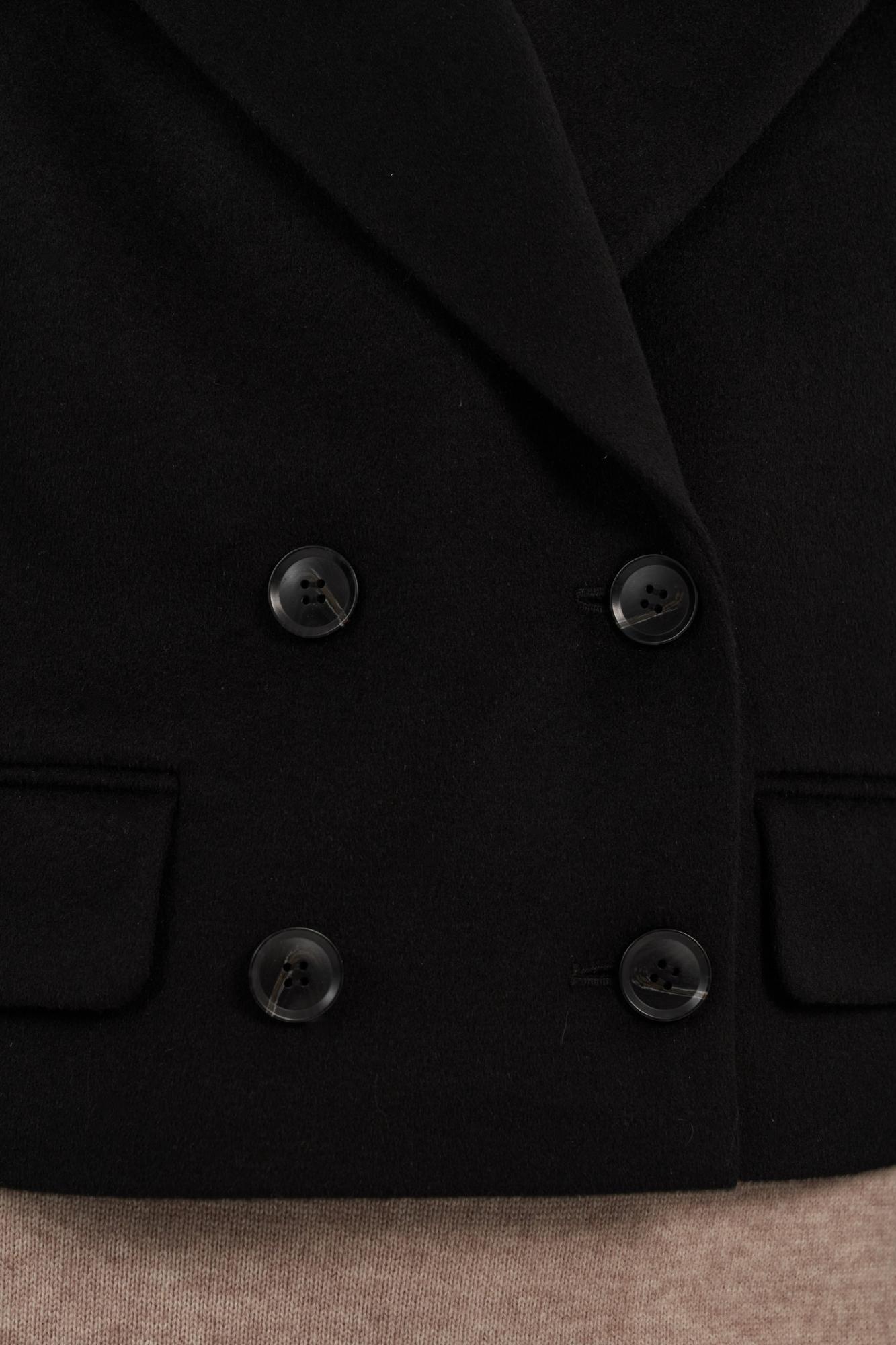 Seven Lab - Жакет укороченный из шерсти в черном цвете