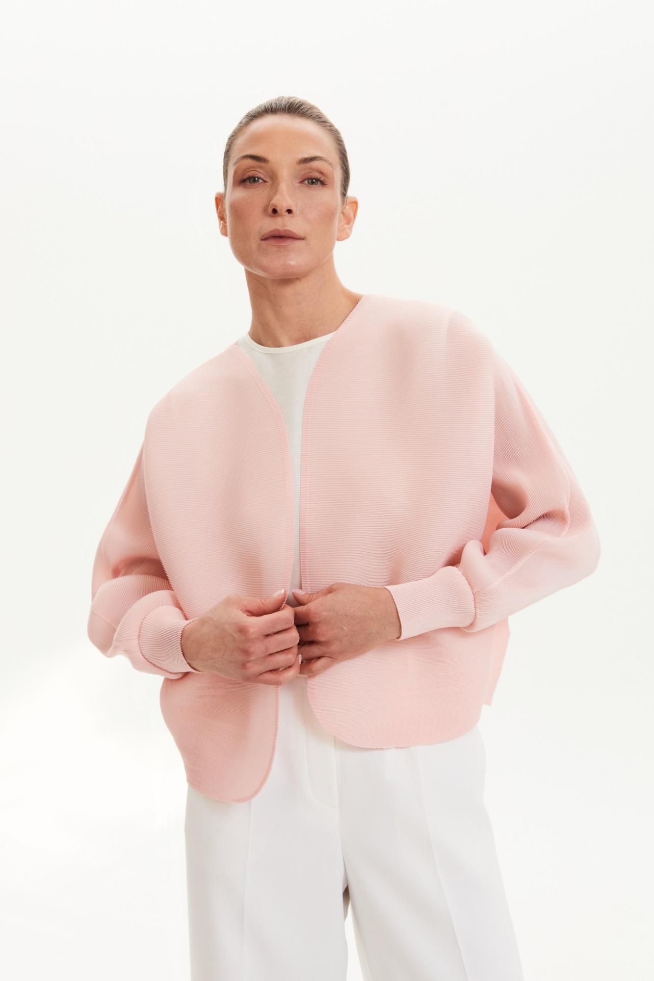 Seven Lab - Болеро в рубчик в цвете пыльная роза, женская