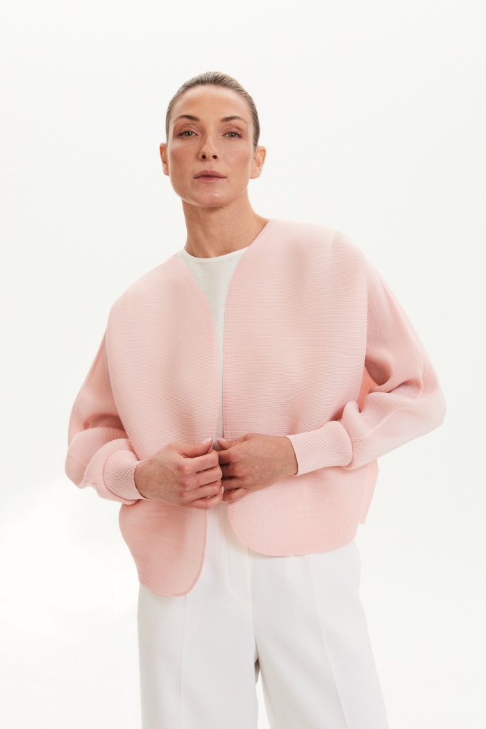 Seven Lab - Болеро в рубчик в цвете пыльная роза