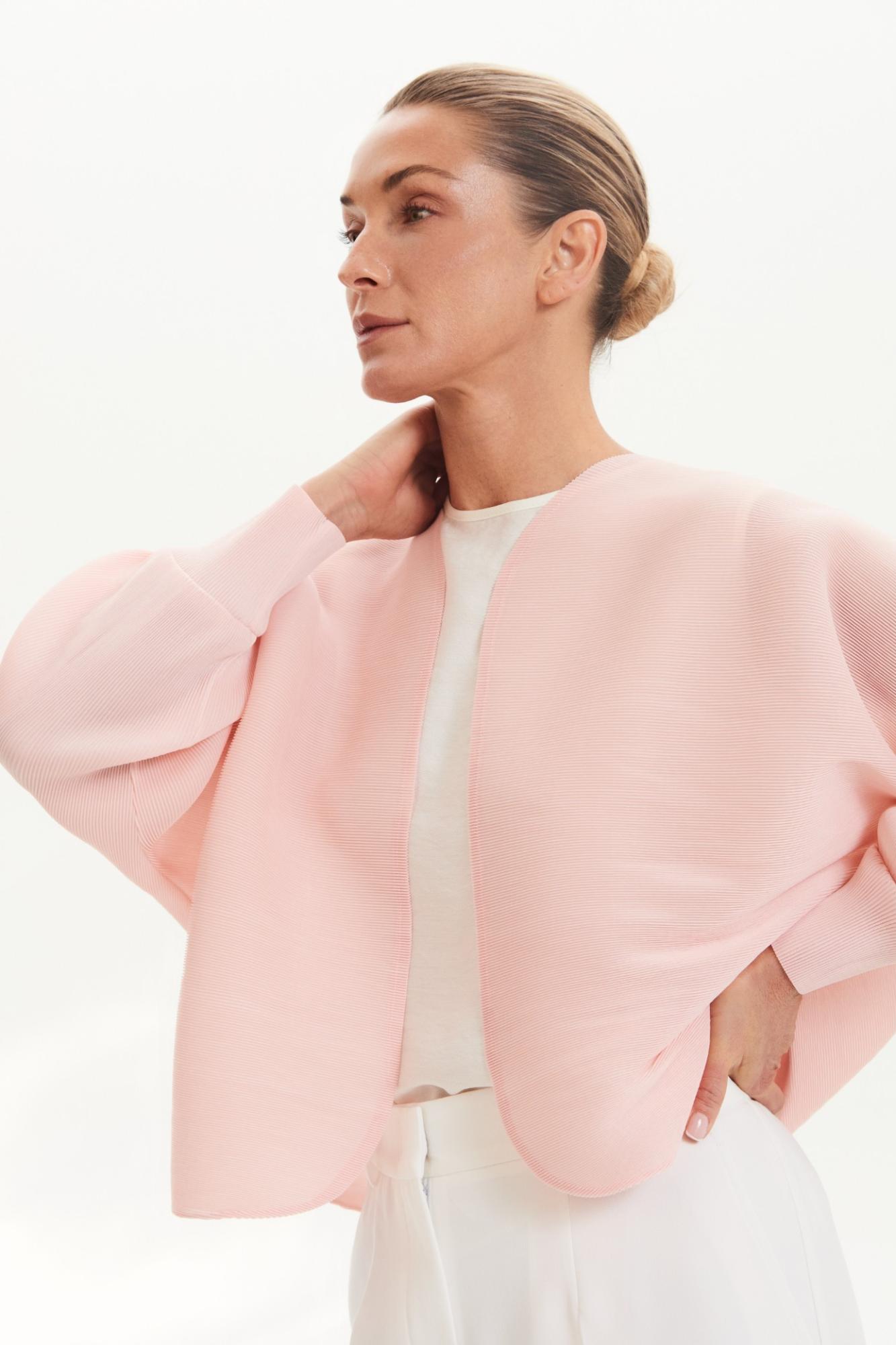 Seven Lab - Болеро в рубчик в цвете пыльная роза, женская