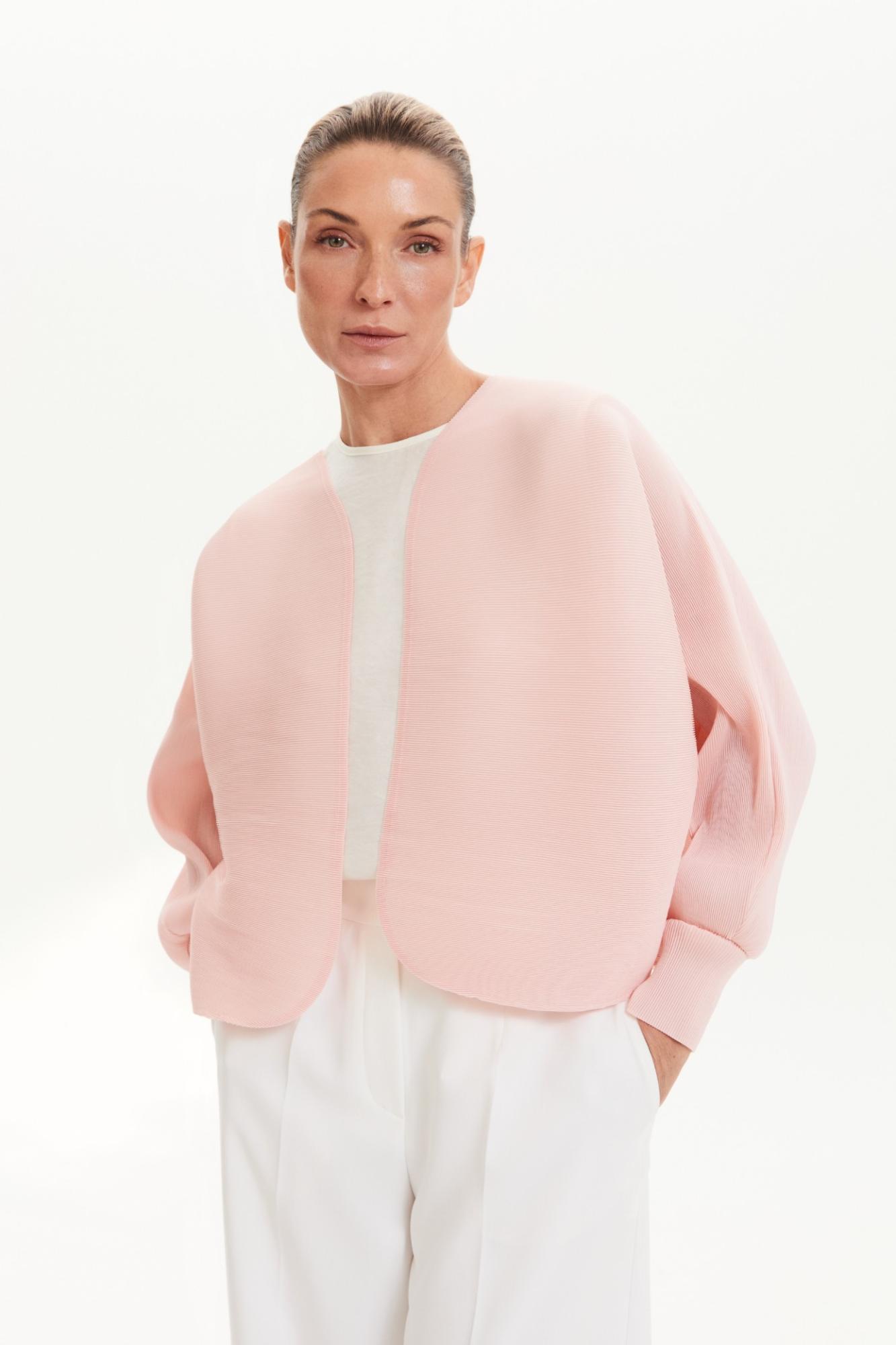 Seven Lab - Болеро в рубчик в цвете пыльная роза, женская