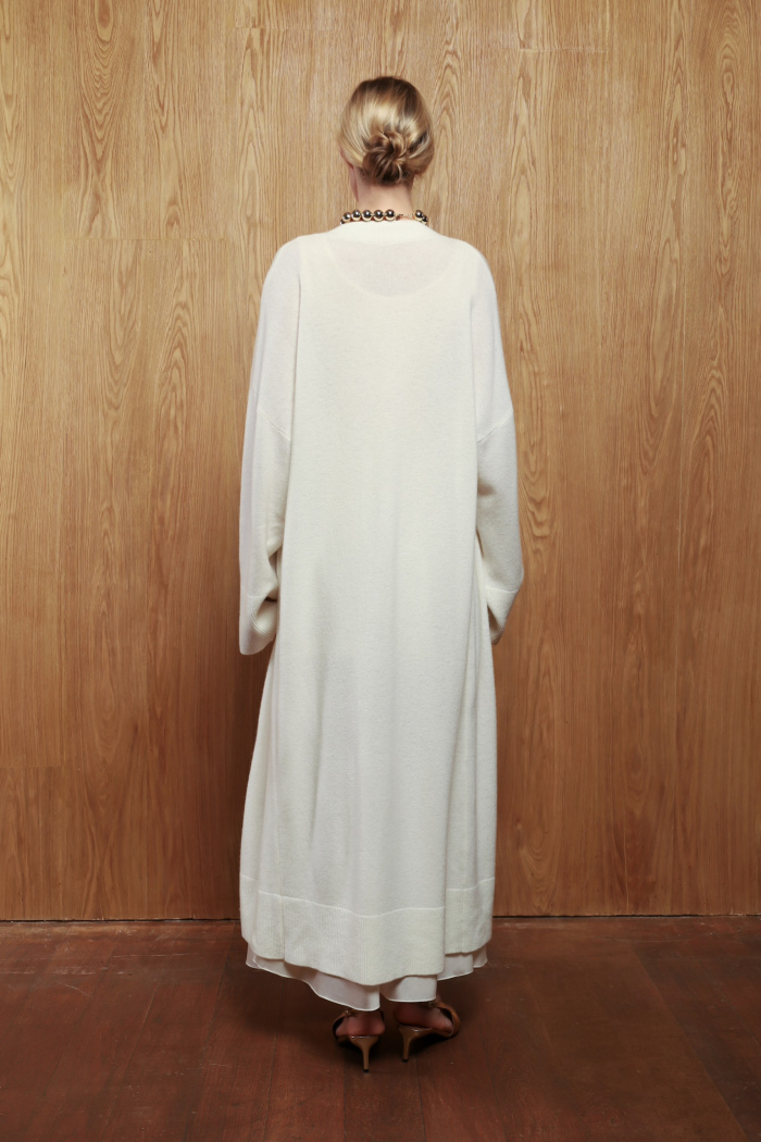 SEVEN LAB - Кардиган оверсайз длинный в молочном цвете