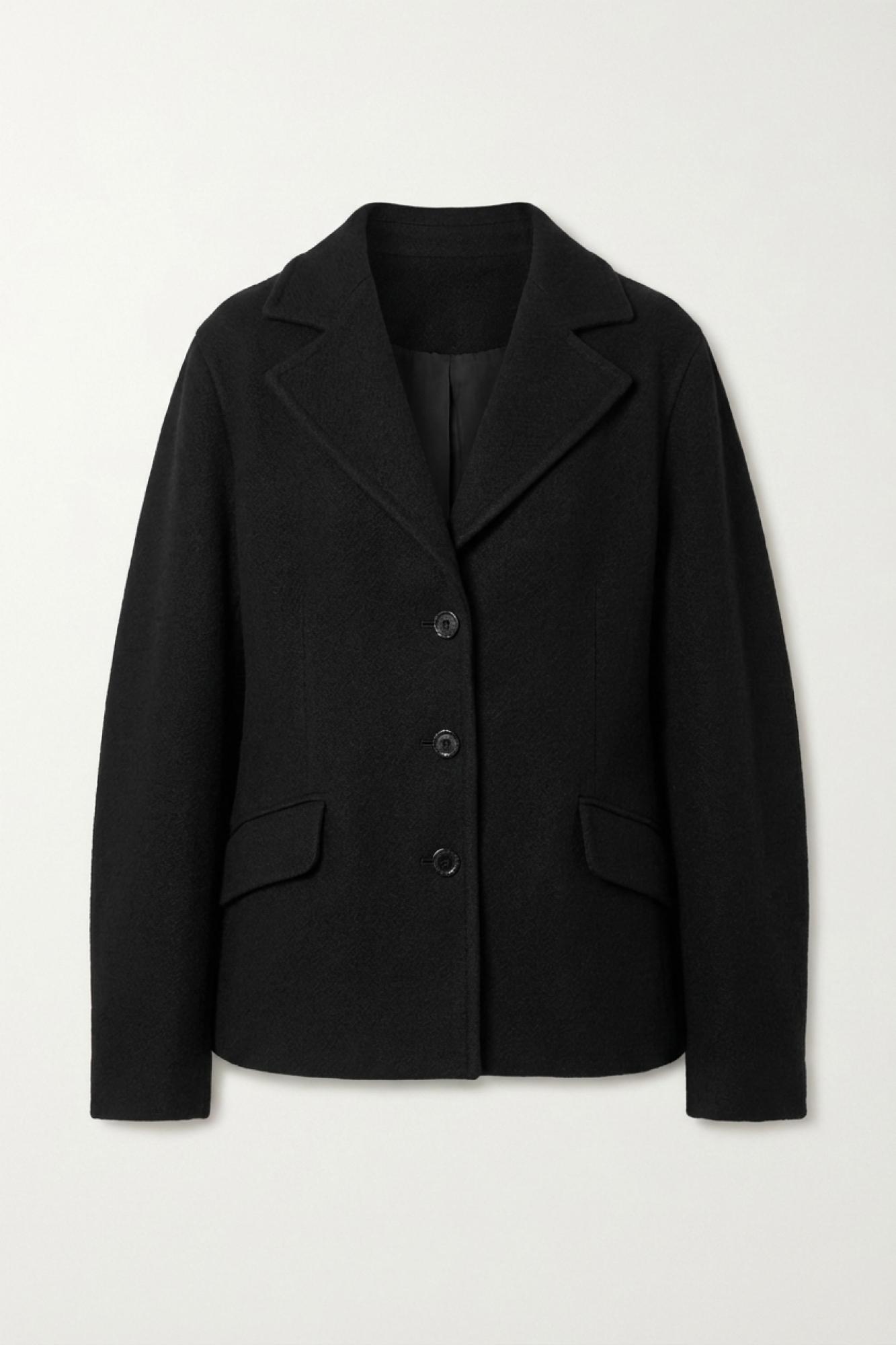 Seven Lab - Жакет из вареной шерсти в черном цвете