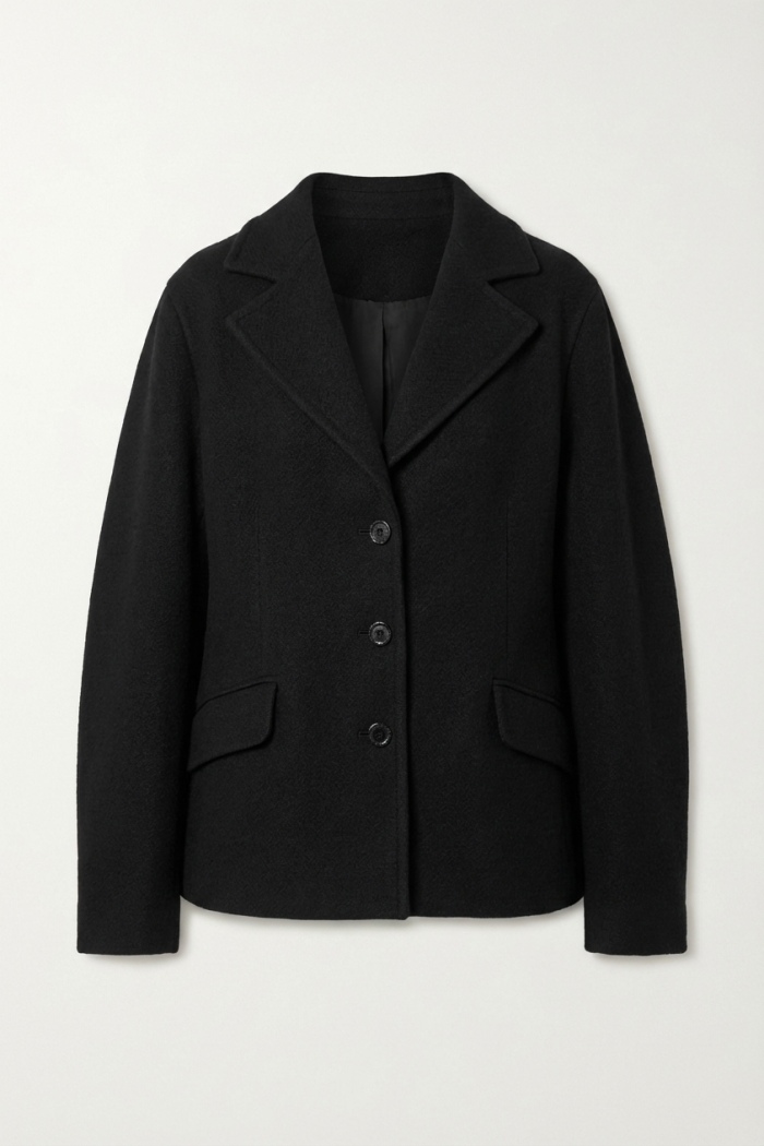 Seven Lab - Жакет из вареной шерсти в черном цвете