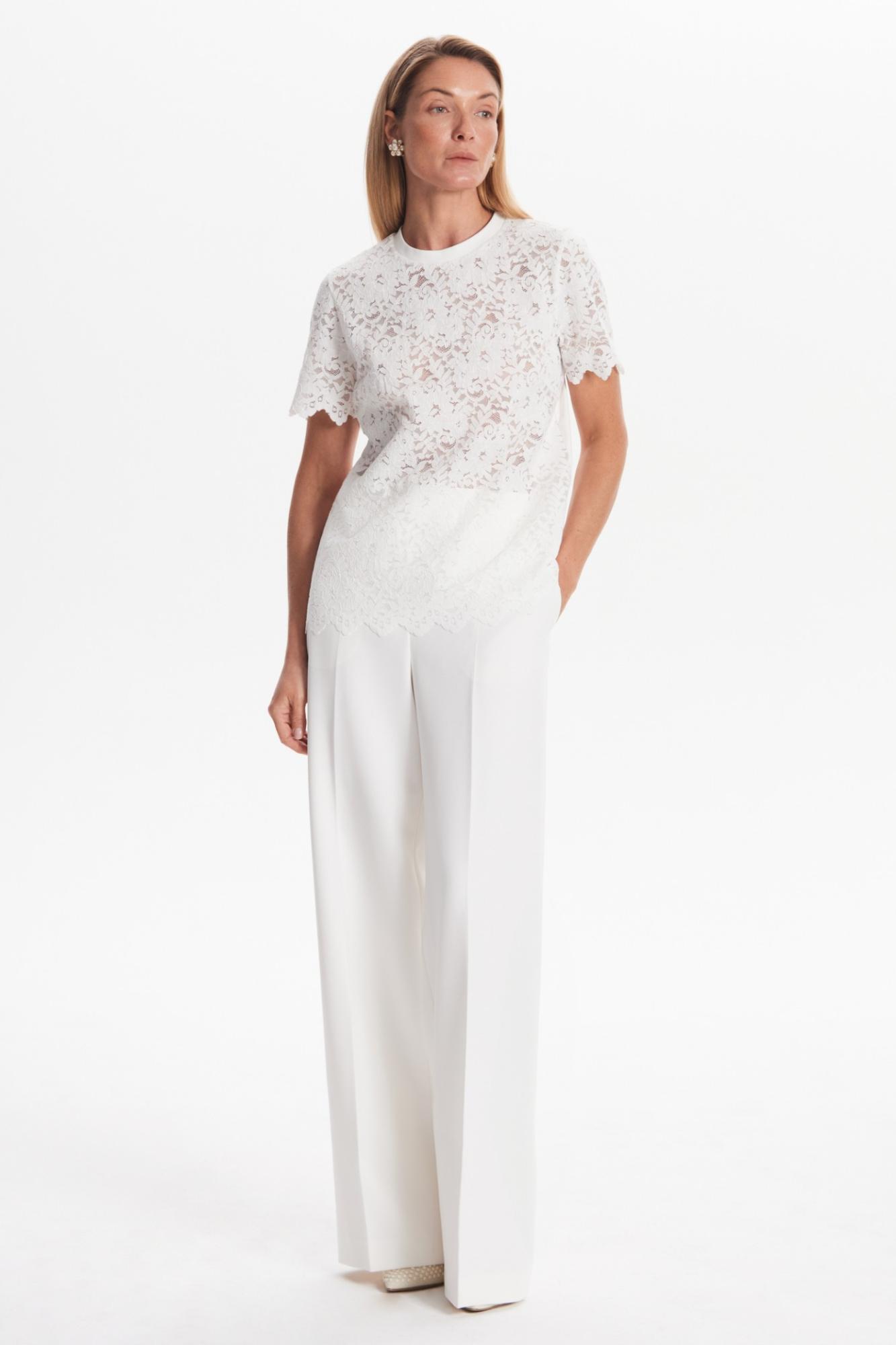 Seven Lab - Брюки палаццо  в белом цвете