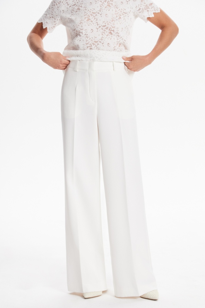Seven Lab - Брюки палаццо  в белом цвете