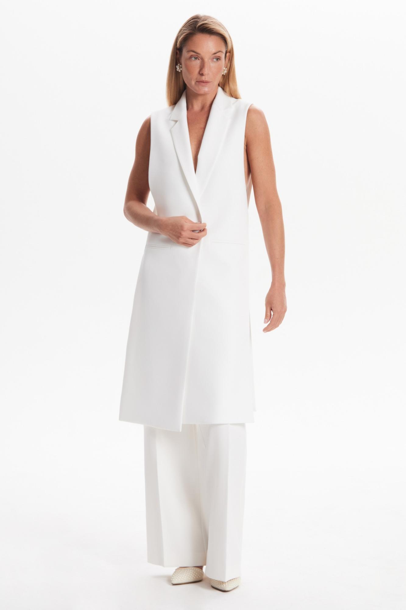 Seven Lab - Брюки палаццо  в белом цвете