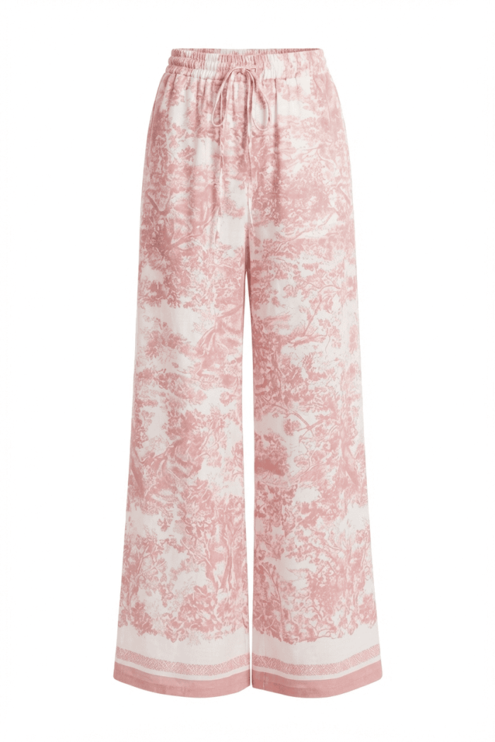 Seven Lab - Брюки на резинке туаль в розовом цвете