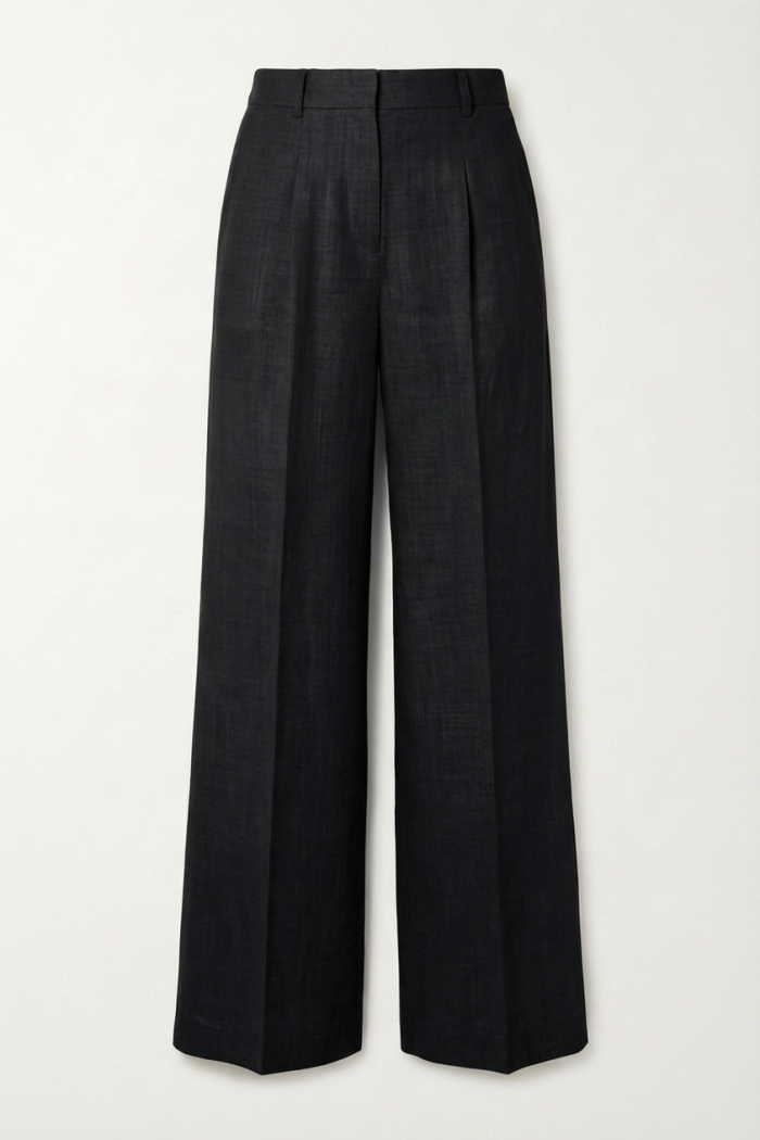 Seven Lab - Брюки изо льна в черном цвете