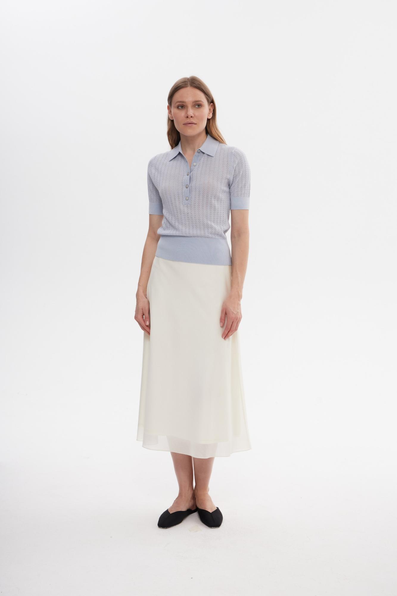 Seven Lab - Свитер-поло в голубом цвете