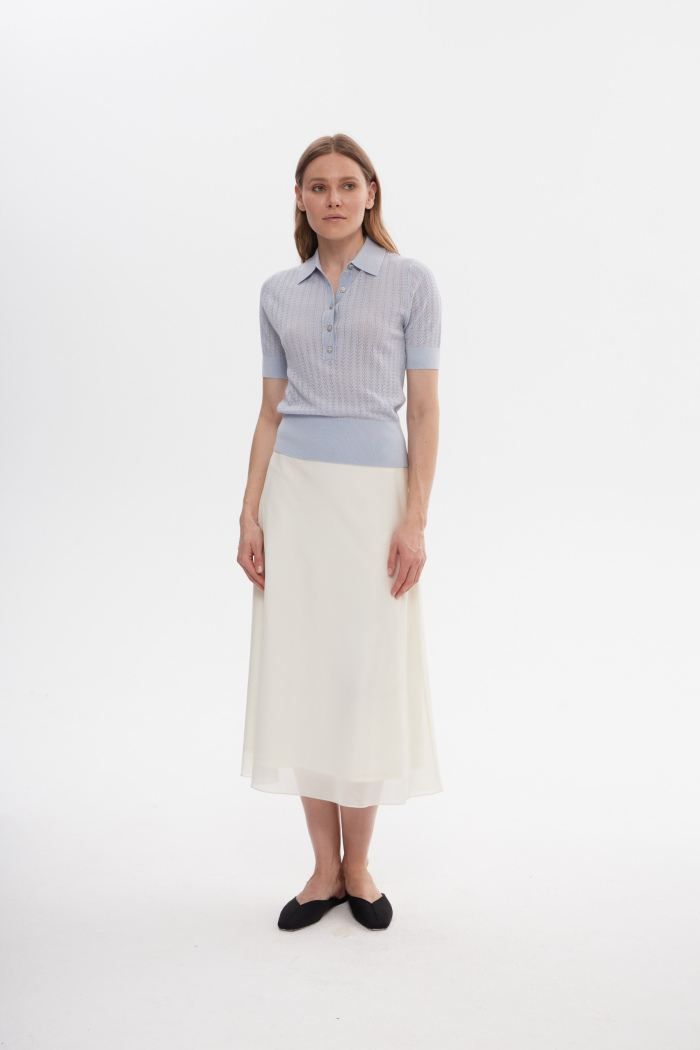 Seven Lab - Свитер-поло в голубом цвете