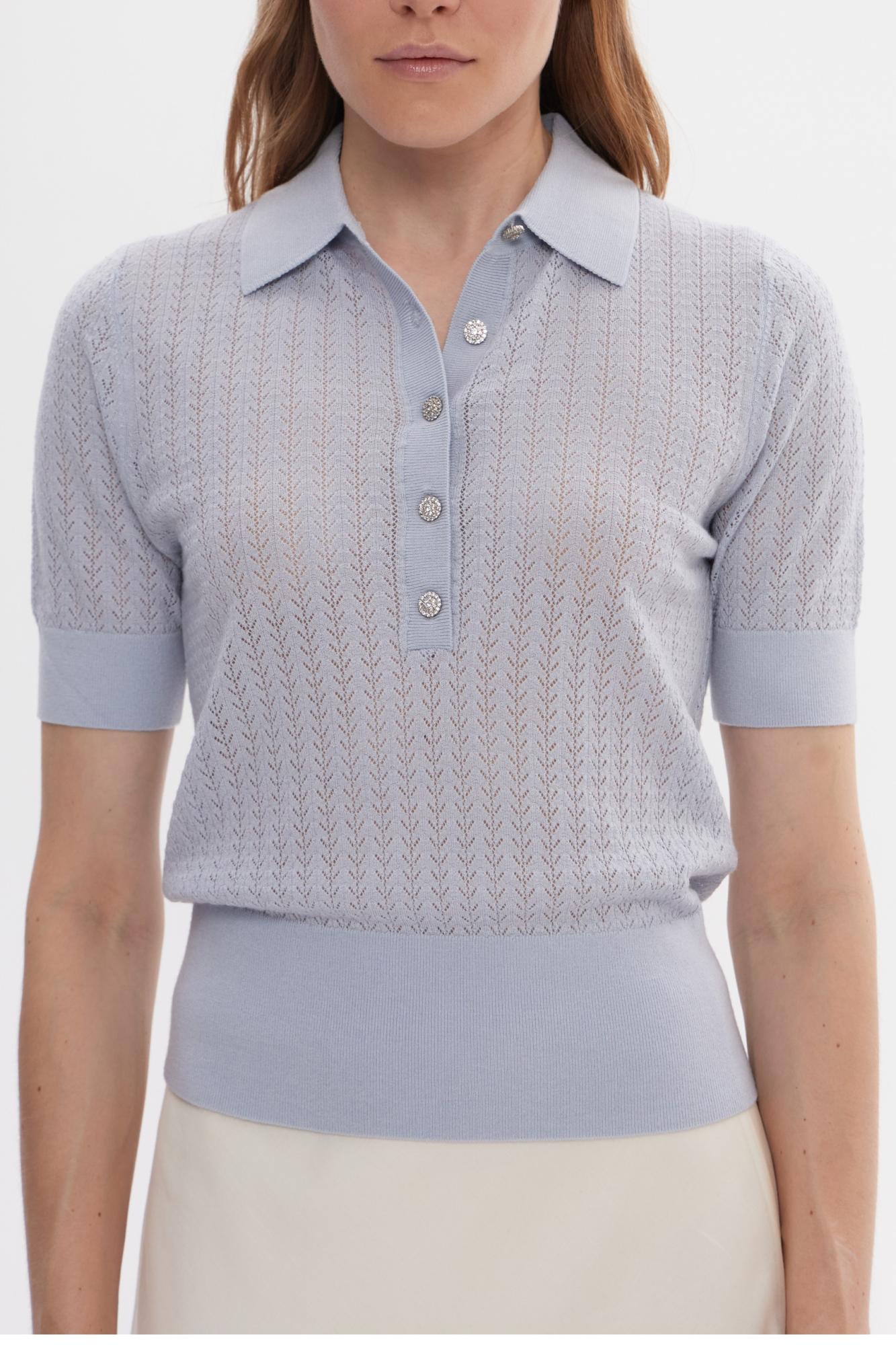 Seven Lab - Свитер-поло в голубом цвете