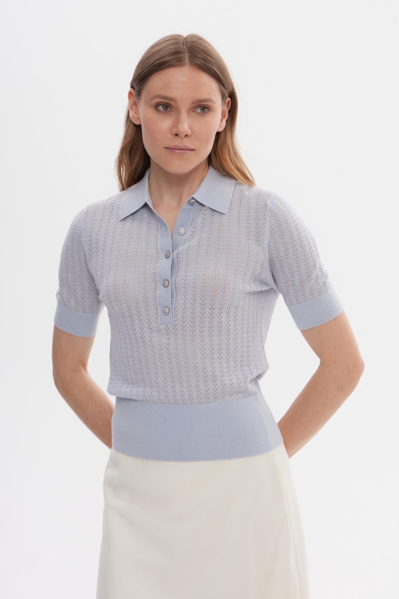 Seven Lab - Свитер-поло в голубом цвете