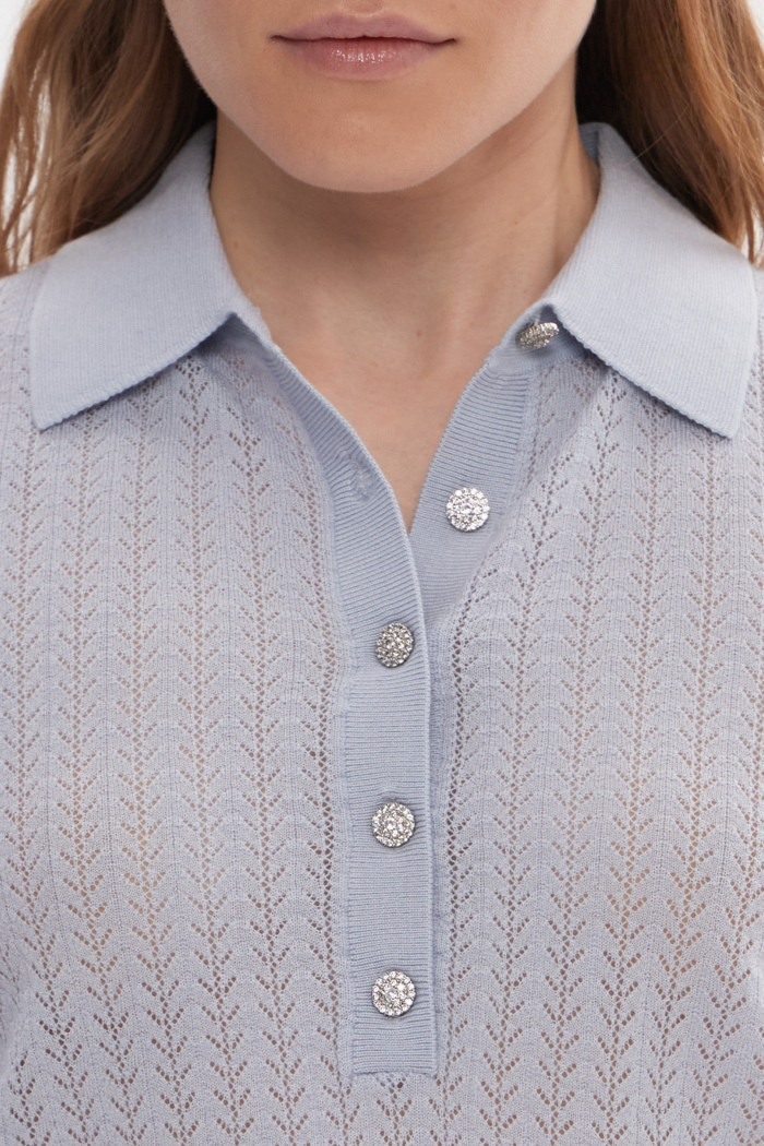 Seven Lab - Свитер-поло в голубом цвете