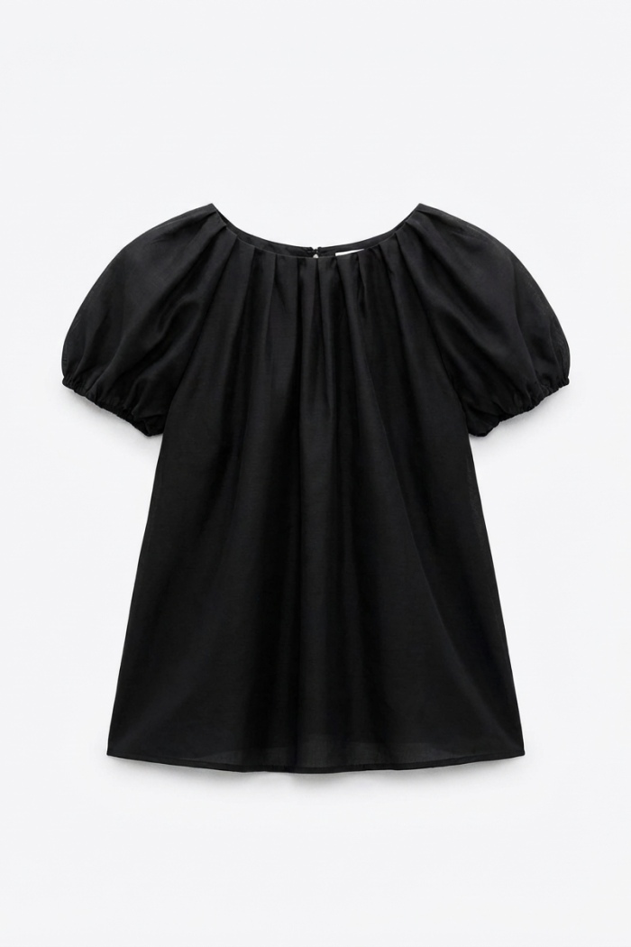 Seven Lab - Блуза прозрачная в черном цвете