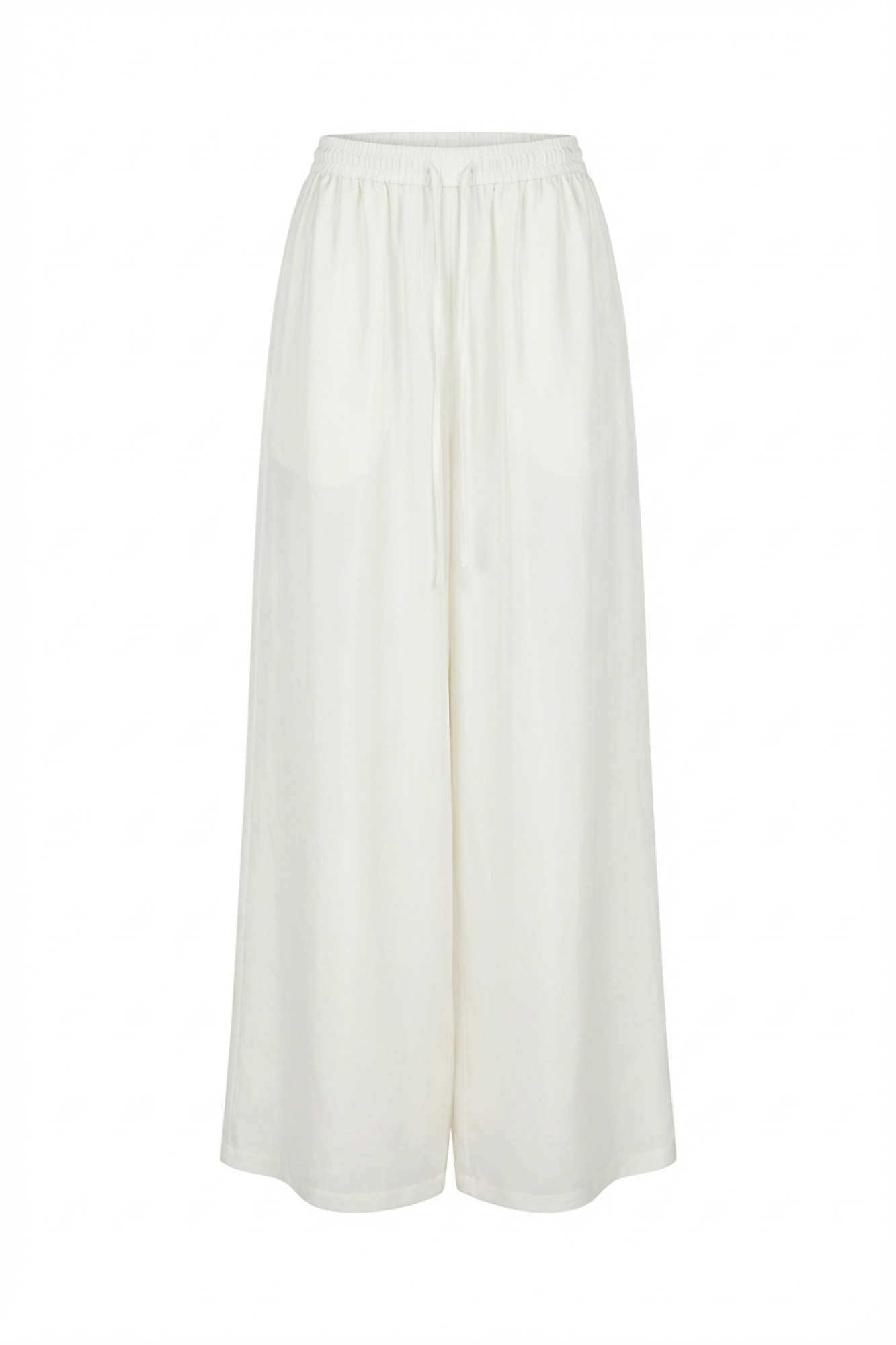 Seven Lab - Брюки вуаль двухслойные в молочном цвете, женская