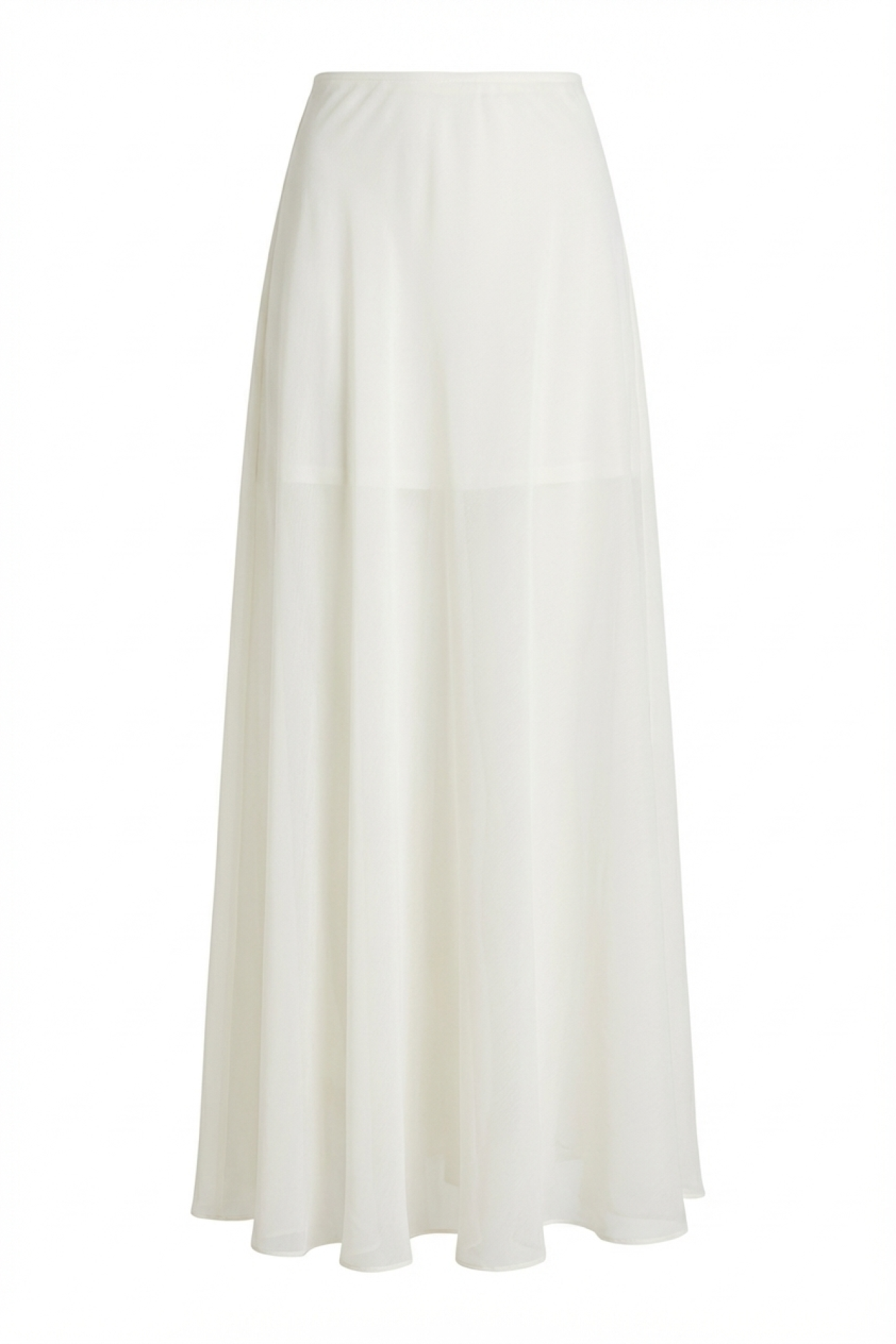 Seven Lab - Юбка вуаль 100см  с коротким подкладом в молочном цвете, женская