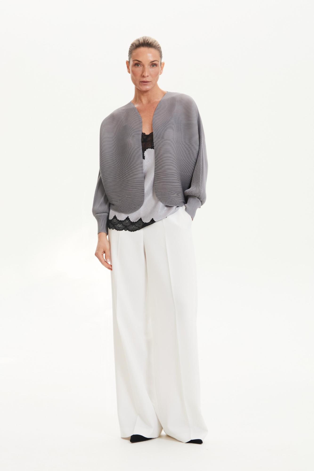 Seven Lab - Болеро в рубчик в сером цвете, женская