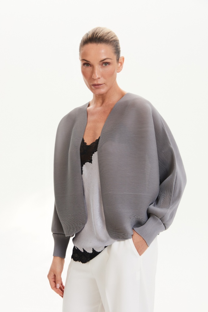 Seven Lab - Болеро в рубчик в сером цвете