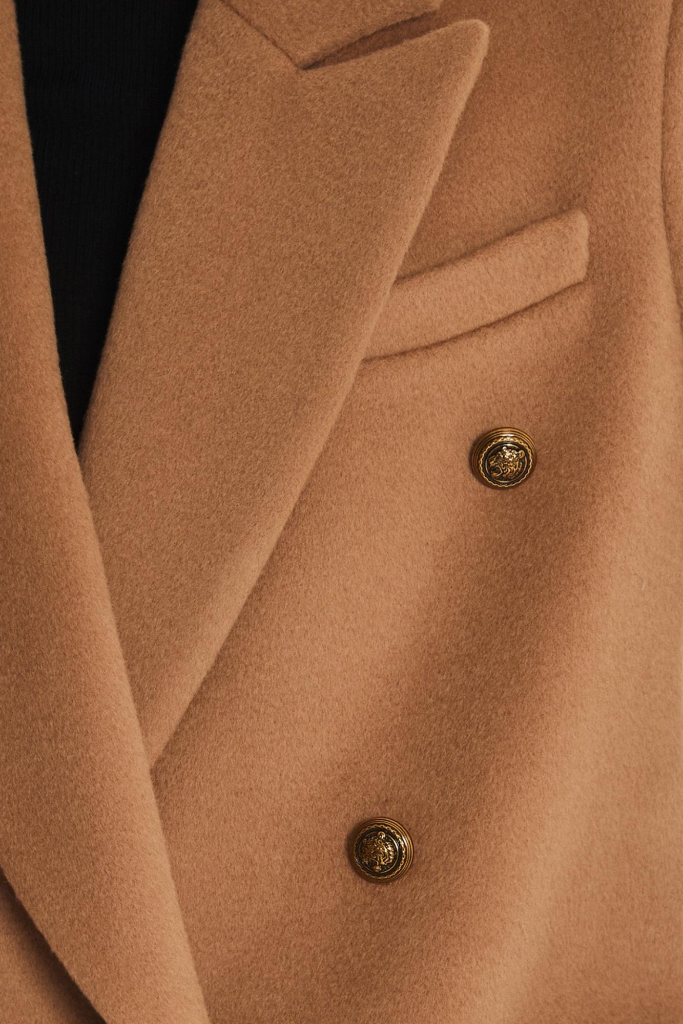 Seven Lab - Пальто двубортное в цвете кэмел