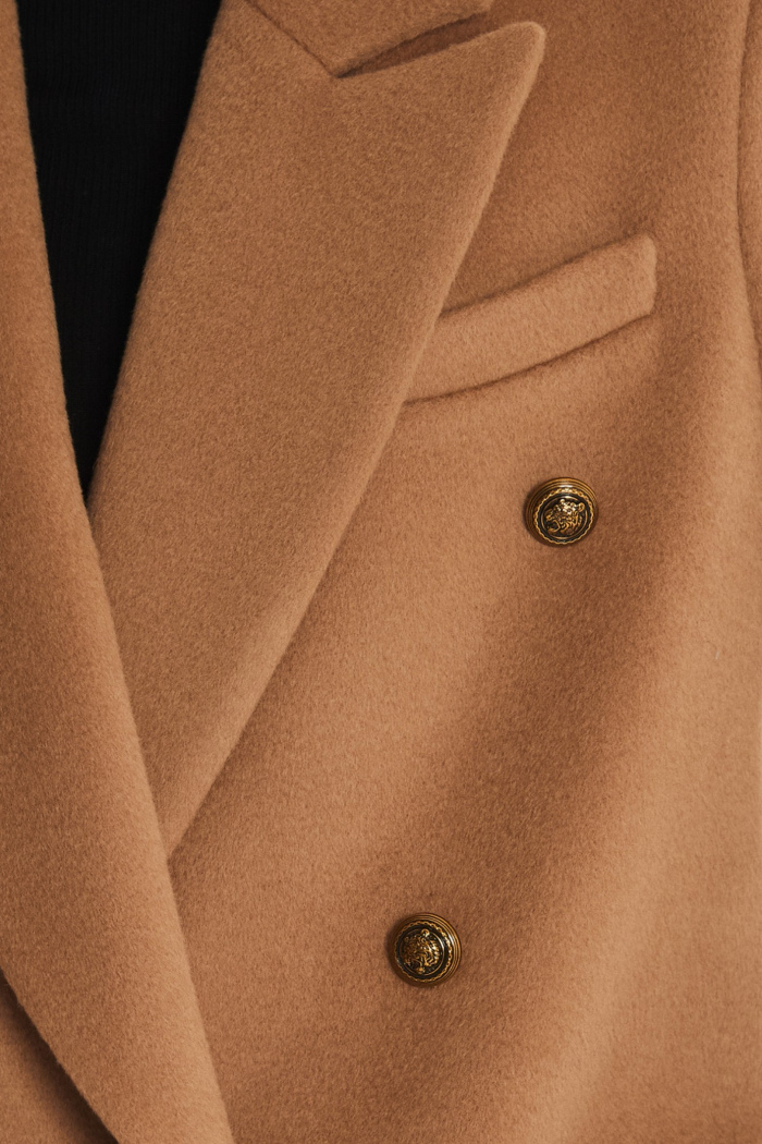 Seven Lab - Пальто двубортное в цвете кэмел