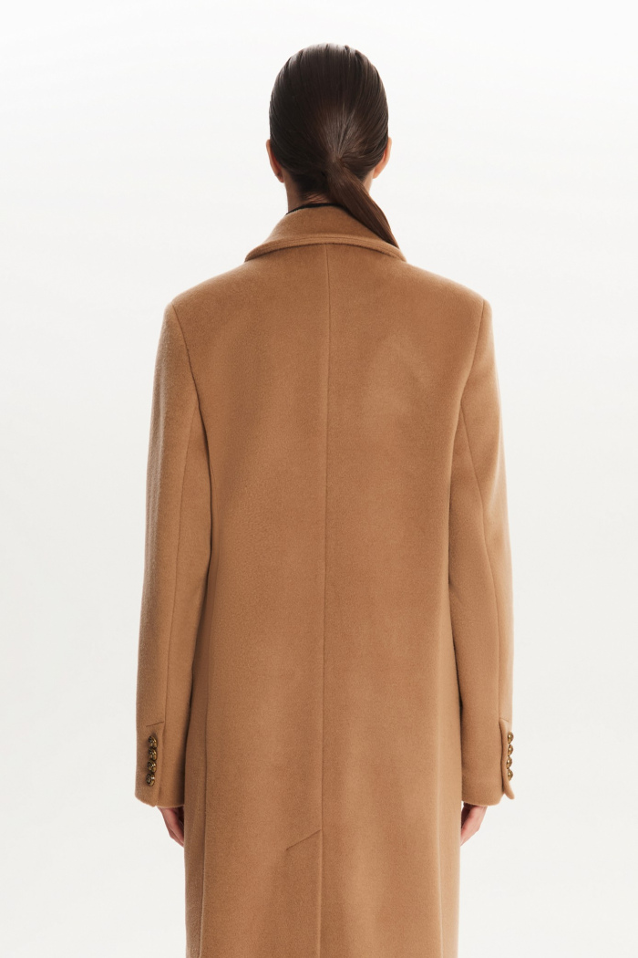Seven Lab - Пальто двубортное в цвете кэмел