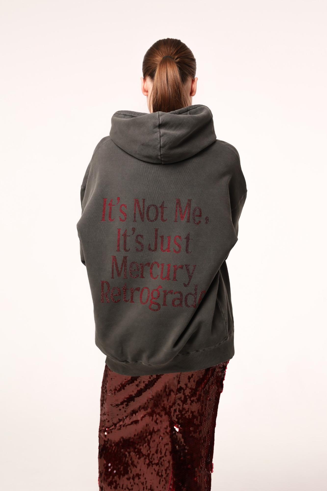 Seven Lab - Худи в графитовом цвете с надписью из страз