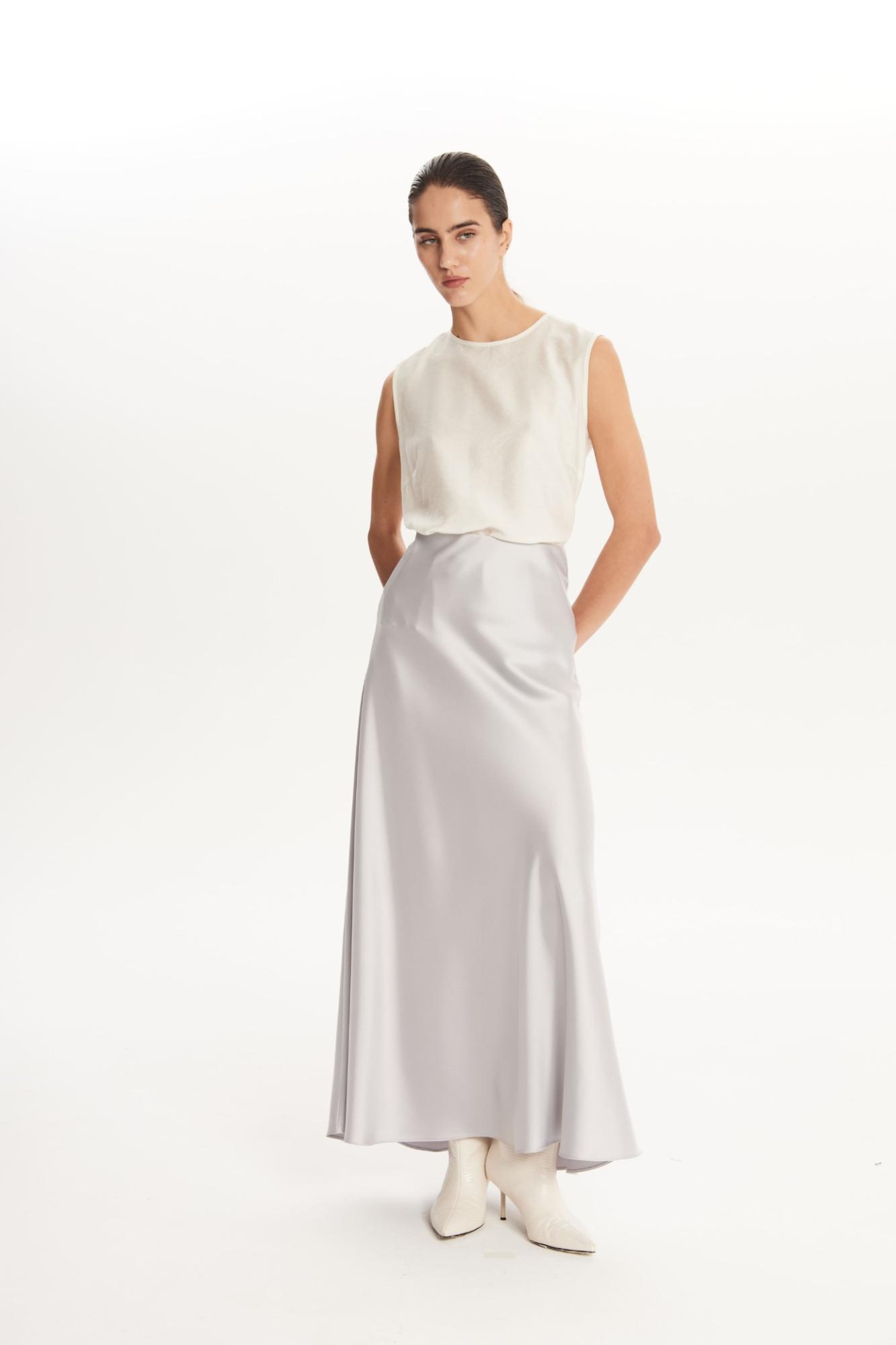 SEVEN LAB - Юбка силуэтная 100 см в серебристом цвете