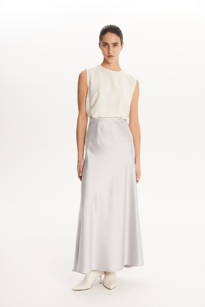 SEVEN LAB - Юбка силуэтная 100 см в серебристом цвете