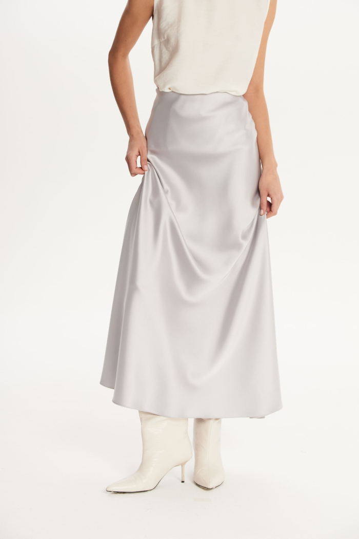 SEVEN LAB - Юбка силуэтная 100 см в серебристом цвете