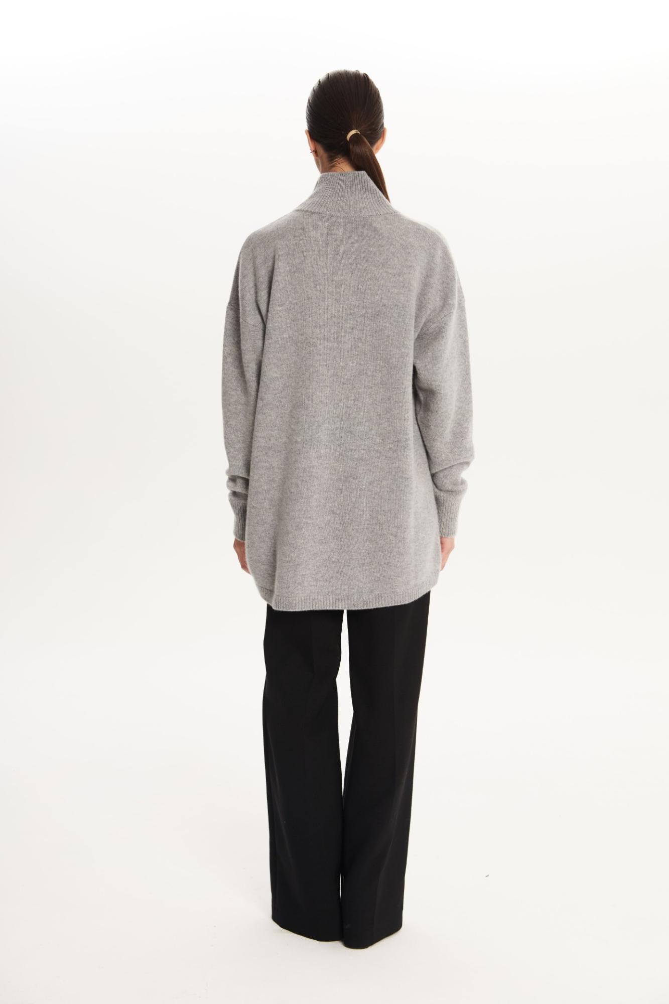 SEVEN LAB - Свитер из 100% кашемира с высоким горлом в сером цвете