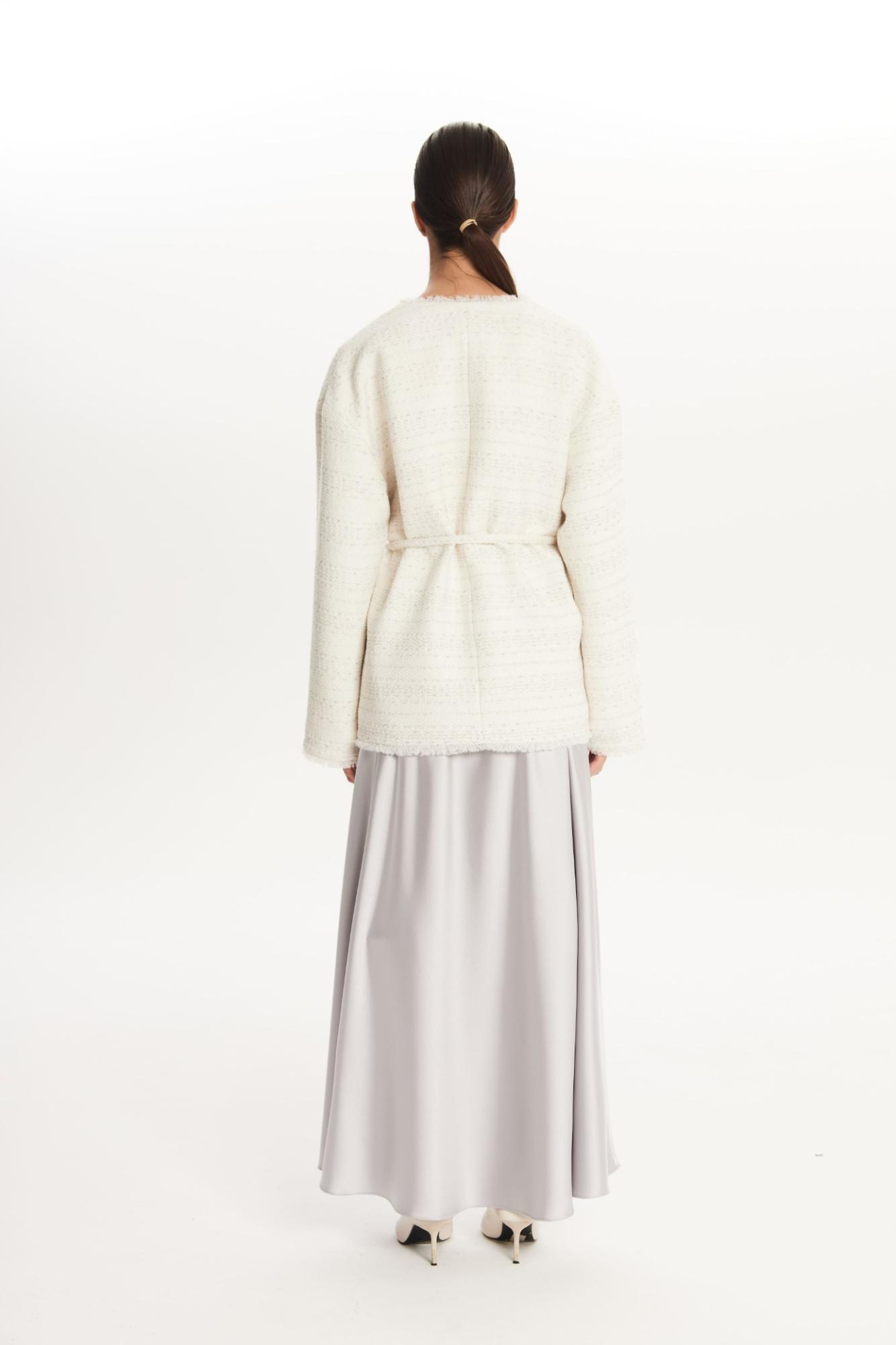 SEVEN LAB - Жакет твидовый в белом цвете