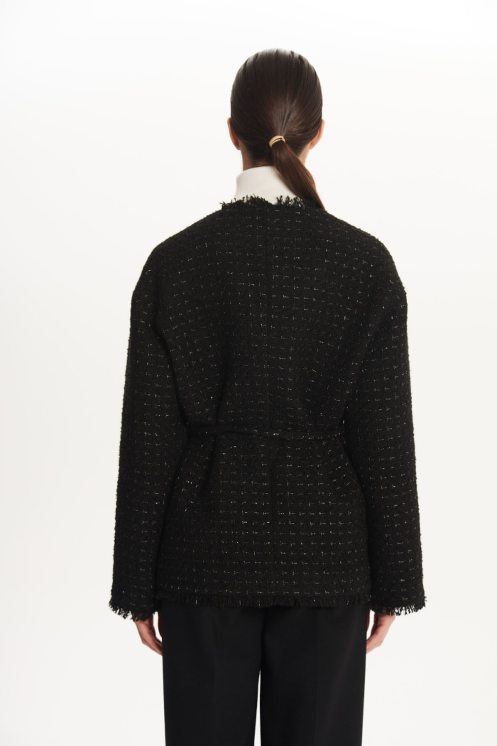 SEVEN LAB - Жакет твидовый в черном цвете