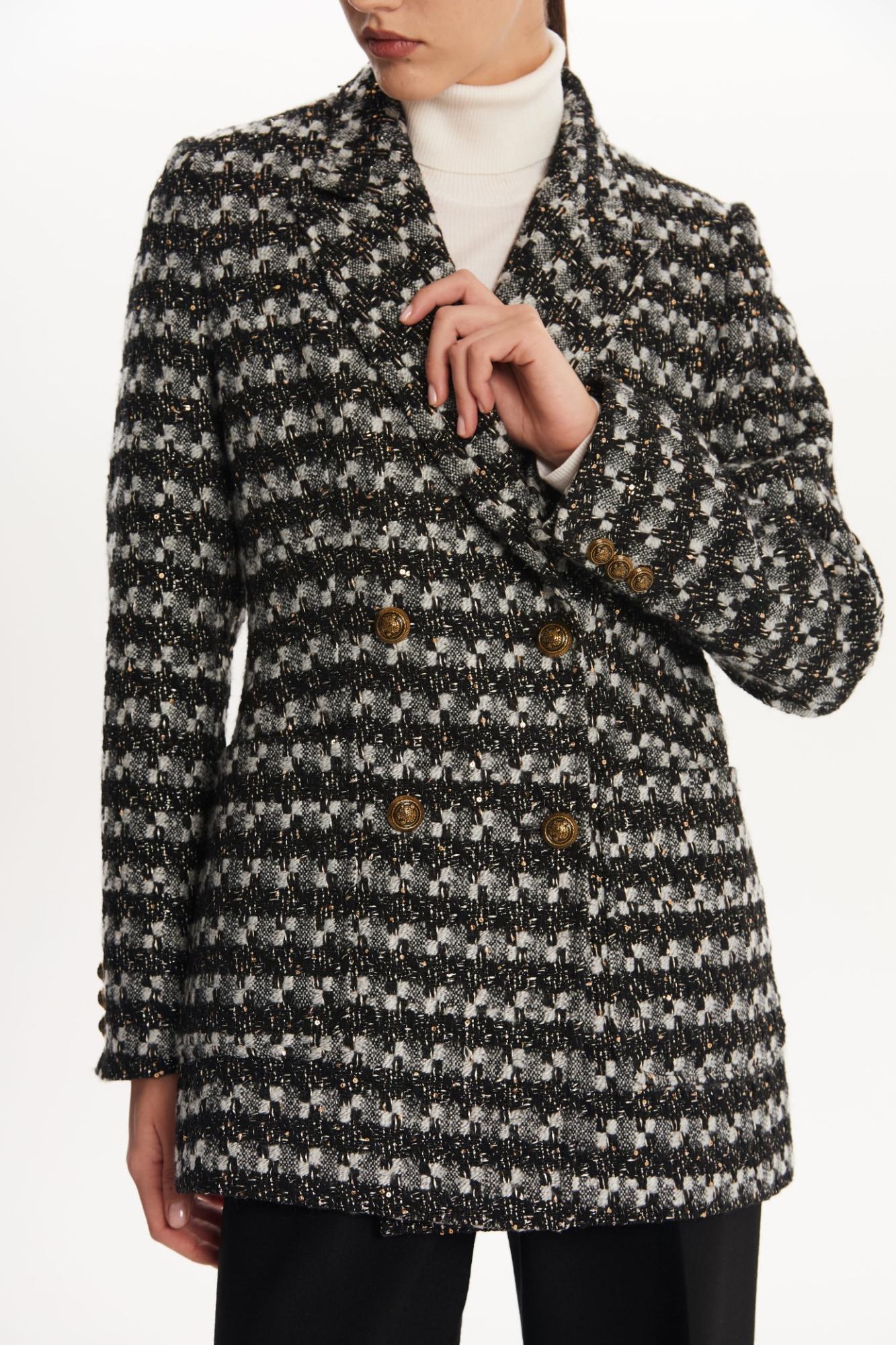 SEVEN LAB - Жакет из пальтовой ткани в черно-белом цвете