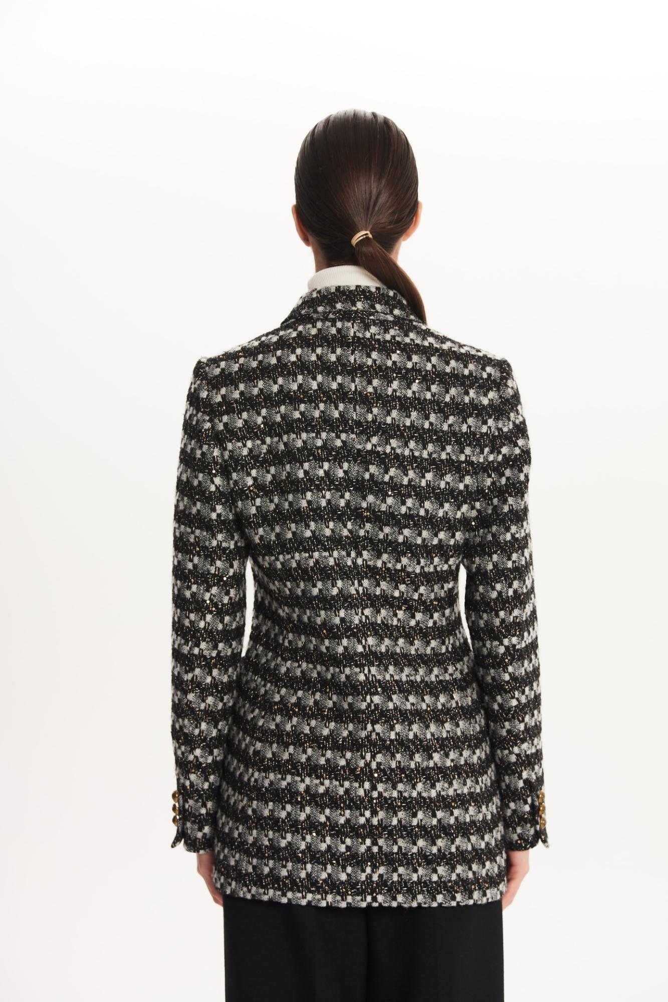 SEVEN LAB - Жакет из пальтовой ткани в черно-белом цвете