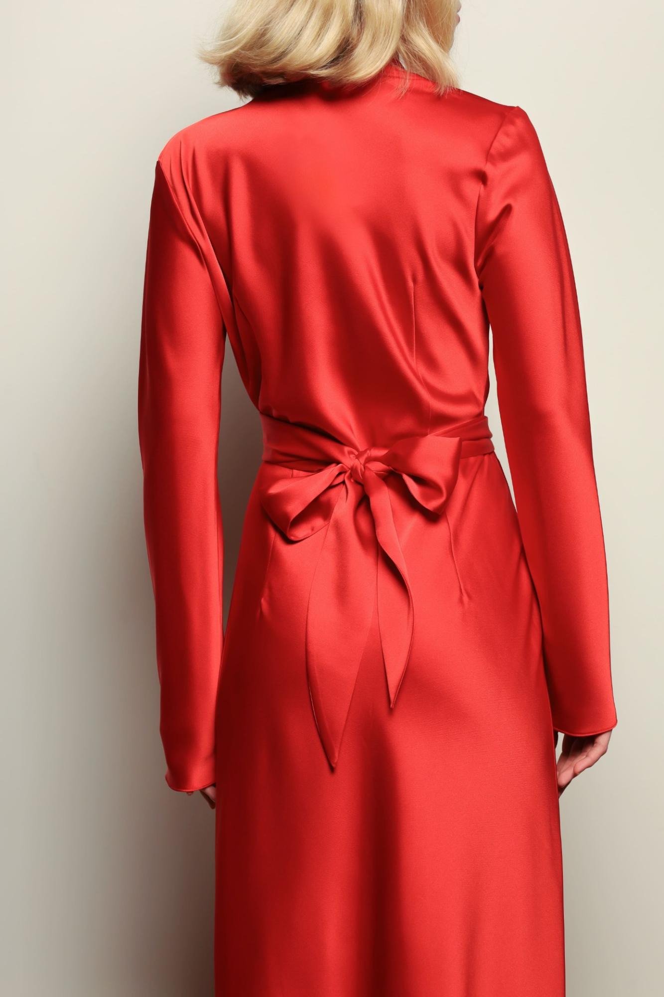 SEVEN LAB - Платье на запах макси в красном цвете