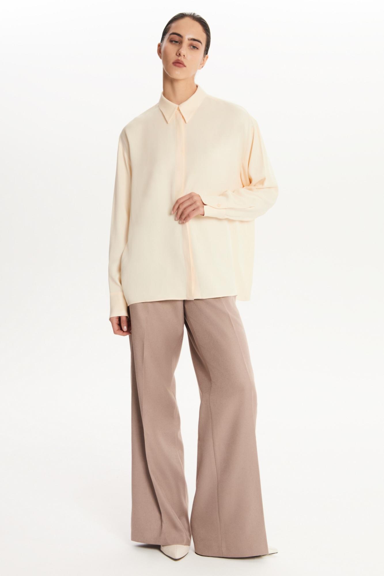 Seven Lab - Блуза из вискозы в молочном цвете