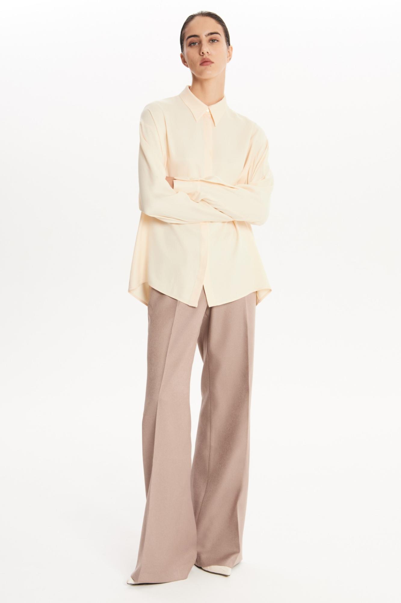 Seven Lab - Блуза из вискозы в молочном цвете