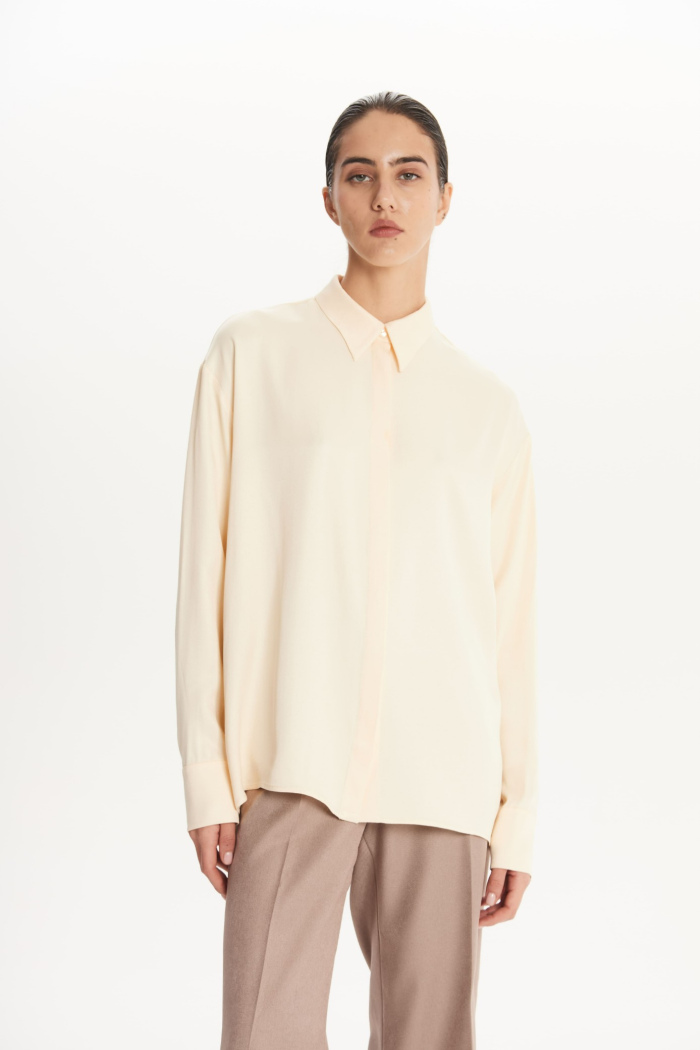 SEVEN LAB - Блуза из вискозы в молочном цвете