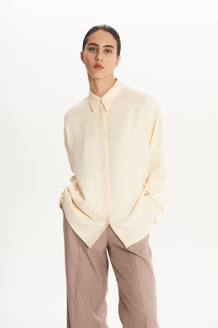 SEVEN LAB - Блуза из вискозы в молочном цвете