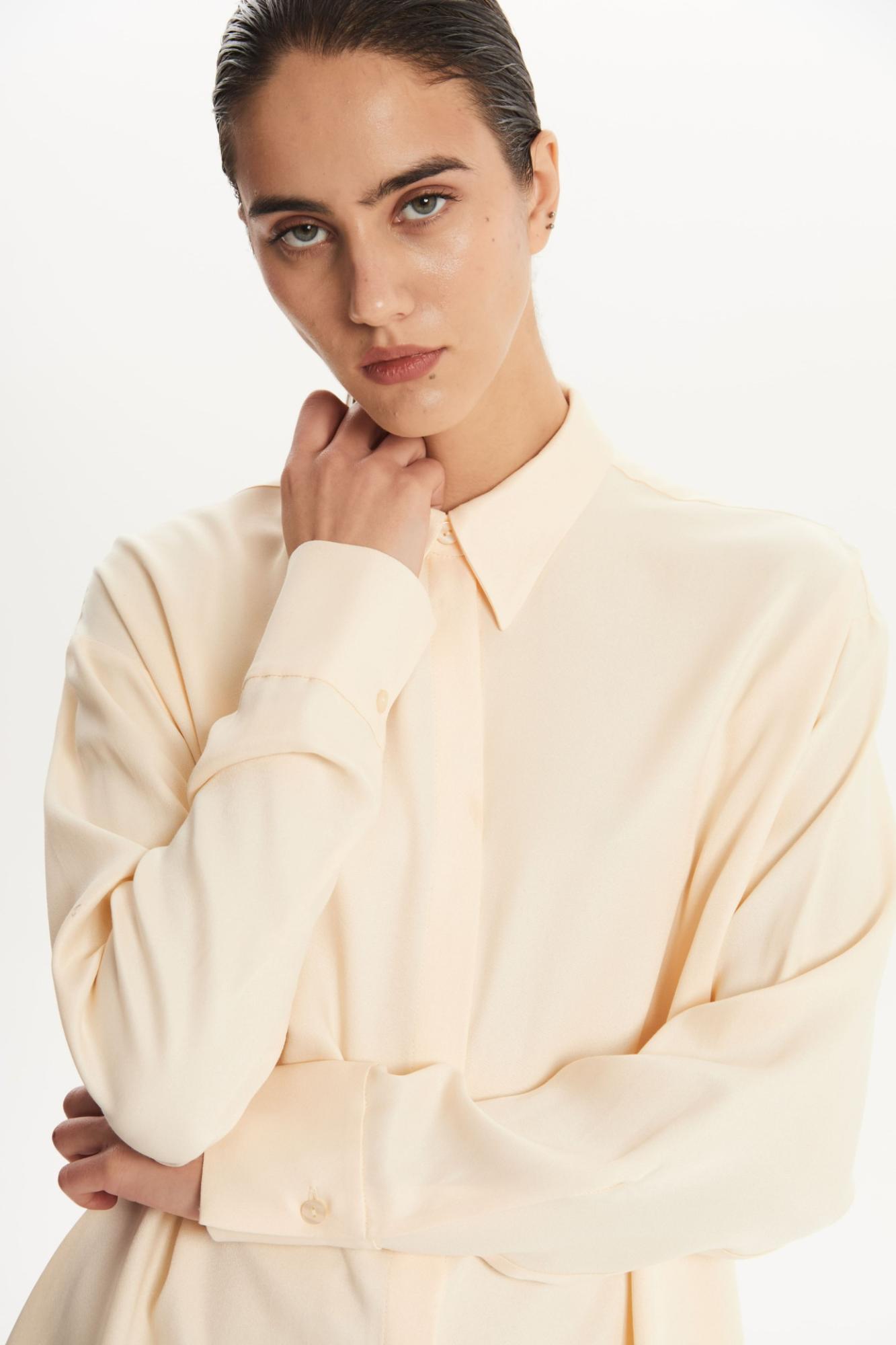 SEVEN LAB - Блуза из вискозы в молочном цвете