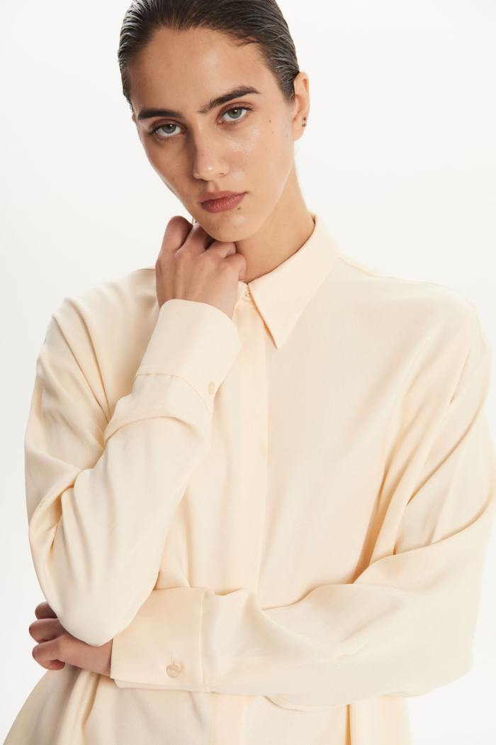 SEVEN LAB - Блуза из вискозы в молочном цвете